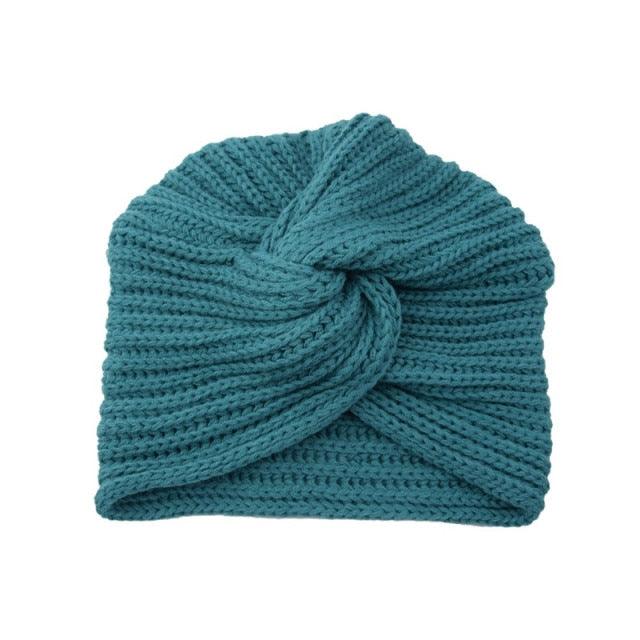 Luxury Fashion Ready To Wear Soft Cashmere Muslim Inner Hijab Caps Turban Cashmere Cross Elegant Wrap Head Hat Wool Lightweight Knitting Hijab Bonnet Cap For Women