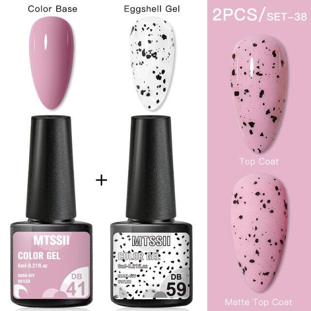 Luxury Gel Nail Polish Permanent Glossy Matte Egg Effect Elegant Stylish Eggshell Design For Women And Lady Nail Gel