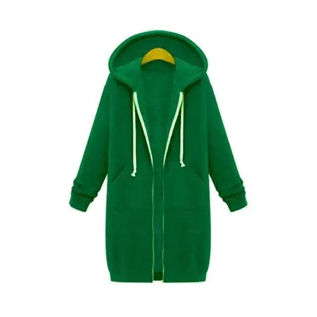 Luxury Women's Autumn Winter Thickening Hoodies Leisure Loose Hooded Jackets Pockets Plus Size Sweatshirt Sports Dresses Outwear Women's Hooded Flannel Jacket Casual Fleece Windbreaker Hoodie