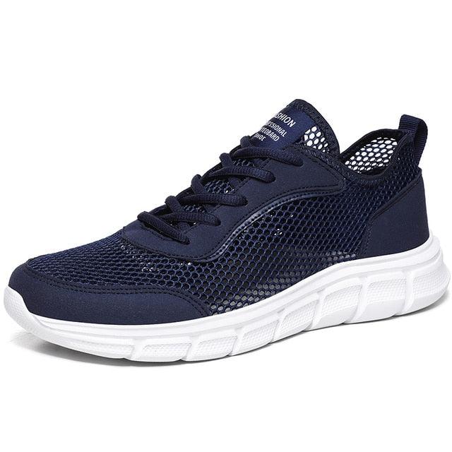 Men Casual Black Sneakers Fashion Light Breathable Summer Outdoor Beach Mesh Gym Running Sneakers Men Breathable Mesh Ultra Comfortable Athletic Fashion Jogging Sneaker
