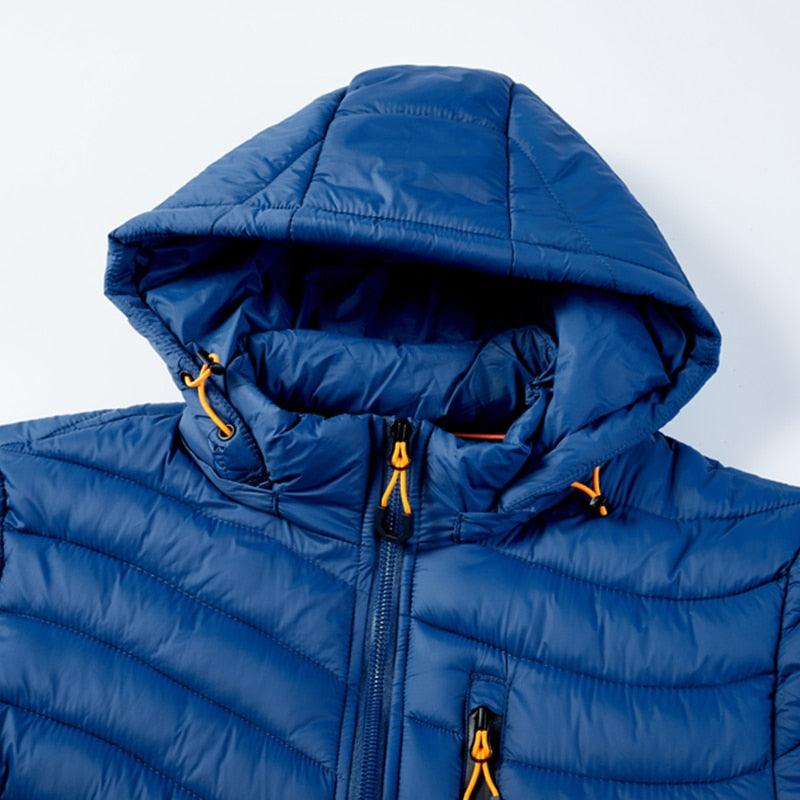Men's Autumn Winter Classic Hooded Jacket Warm Coat Hooded Winter Coat Warm Adjustable Hood Jacket Cotton Removable Hood Jackets Men Simple Casual Vintage Detachable Hat Outfits Warm Men Lightweight Soft Jackets