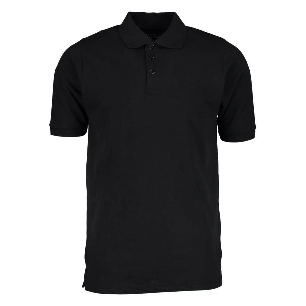Men's 3-Button Ribbed Short Sleeve Polo