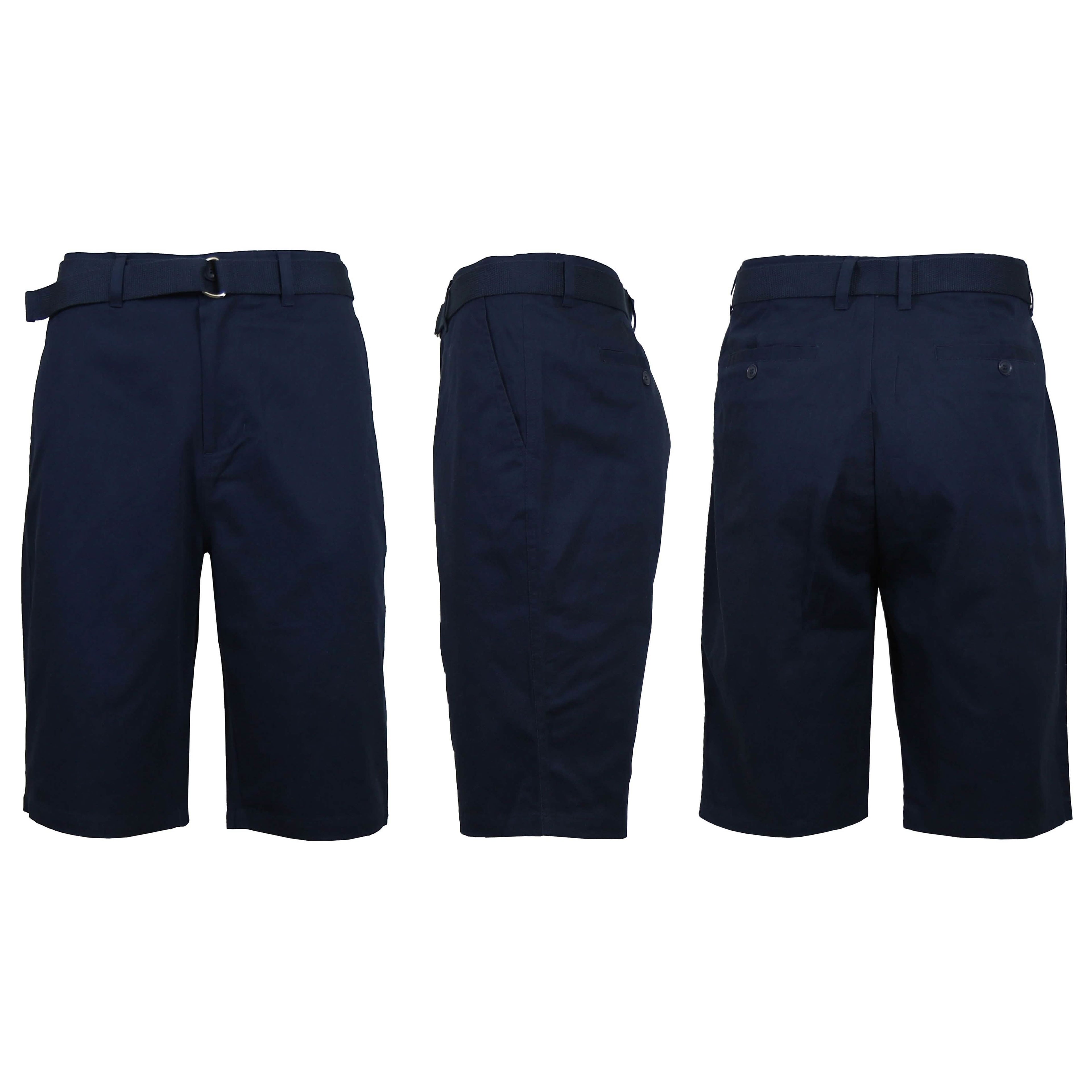 Men's Cotton Chino Shorts with Belt