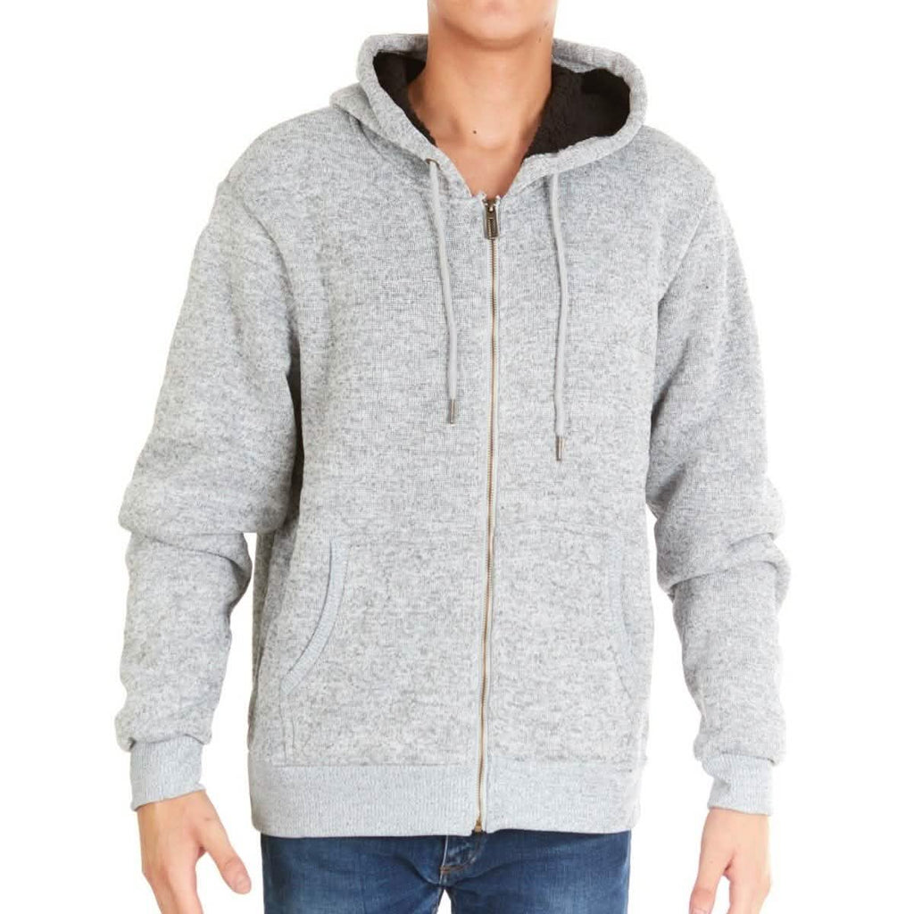 Men's Thick Sherpa Lined Full Zip Hoodie Jackets