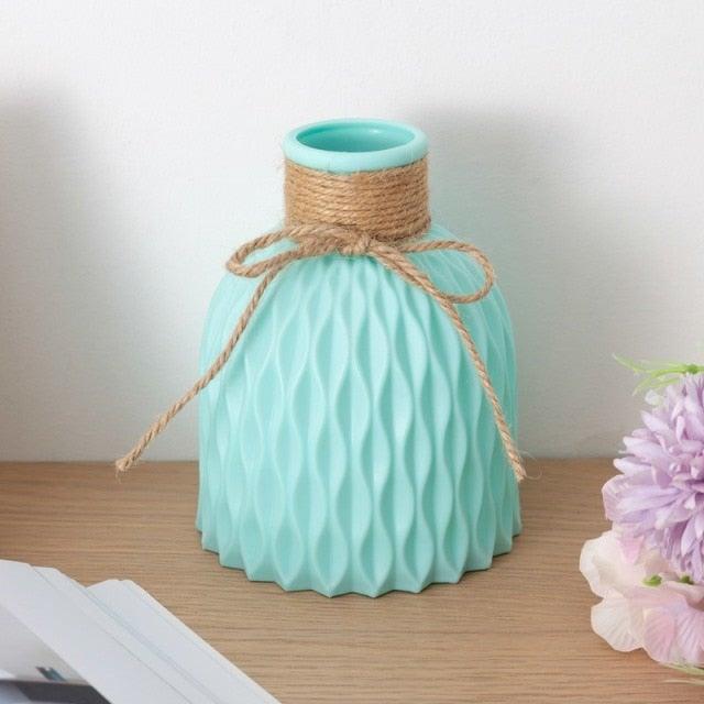 Modern Artifical Floral Plastic Vase Imitation Ceramic Flower Pot For Home Decor Living Room Centerpieces And Events Ornamnet