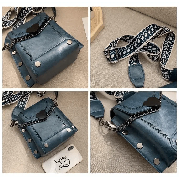 Modern Elegant Stunning Heart-Shaped Women's Bag Cute Studded Shoulder Bag For Women And Girls