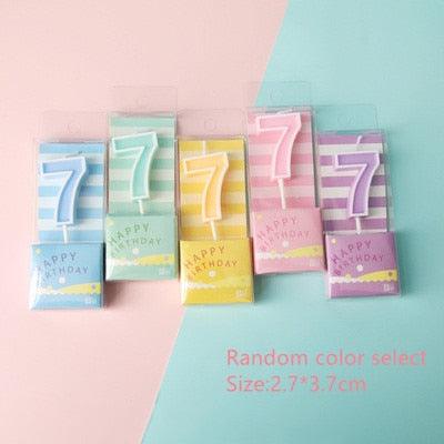 Multiple Color Numbers 0-9  Birthday Candles Cake Topper Insert Creative Birthday Party Number Candles Colorful Birthday Cake 0-9 Candles for Birthday Wedding Anniversary Reunions Theme Party Decoration Dessert Table Candle Ornaments