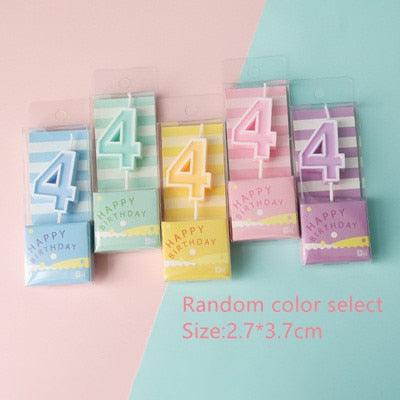 Multiple Color Numbers 0-9  Birthday Candles Cake Topper Insert Creative Birthday Party Number Candles Colorful Birthday Cake 0-9 Candles for Birthday Wedding Anniversary Reunions Theme Party Decoration Dessert Table Candle Ornaments