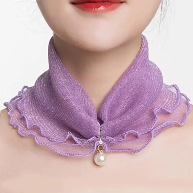 Neck Collars Fashion Scarves for Women And Girls Print Satin Silk Scarf Female Bandana Head Bib Scarfs For Ladies