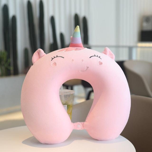 New Animal Memory Cotton U-shaped Pillow Car Neck Pillow Noon Rest Pillow Plane Travel PillowKids Neck  Travel Pillows Cute U-Shaped Animal Pillow for Cars Planes Boys Girls Child Gift Ideas