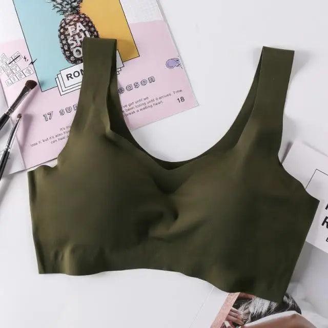 New Incredible Seamless Sports Bra Women's Padded Push Up Sports Yoga Top Shockproof Plus Size Gym Workout Bra U Back Sports Vest