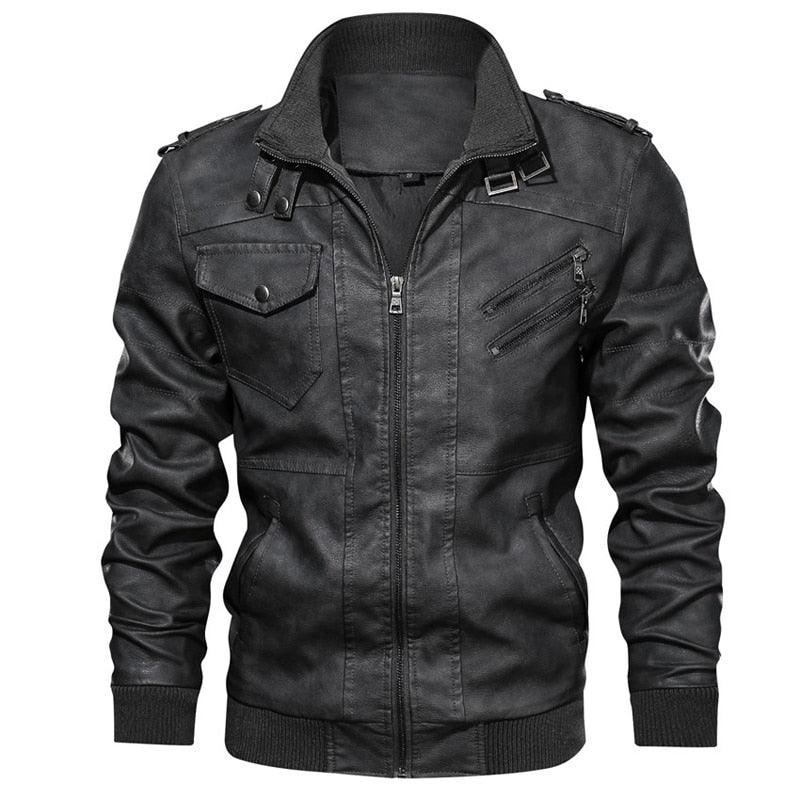 New Men's Leather Jackets Autumn Casual Motorcycle PU Jacket Biker Leather Clothing Men's Hooded Jackets Male Warm Comfortable Vintage Casual Motorcycle Jacket