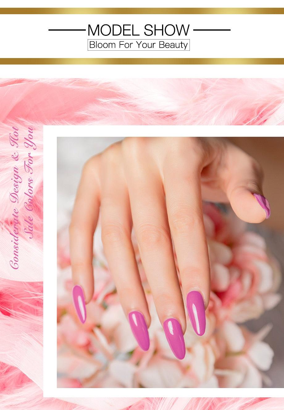 New Popular Womens Fashion Gel Nail Polish UV LED Permanent Matt Glossy Effect Luxury Design Nail Gel For Women and Girls