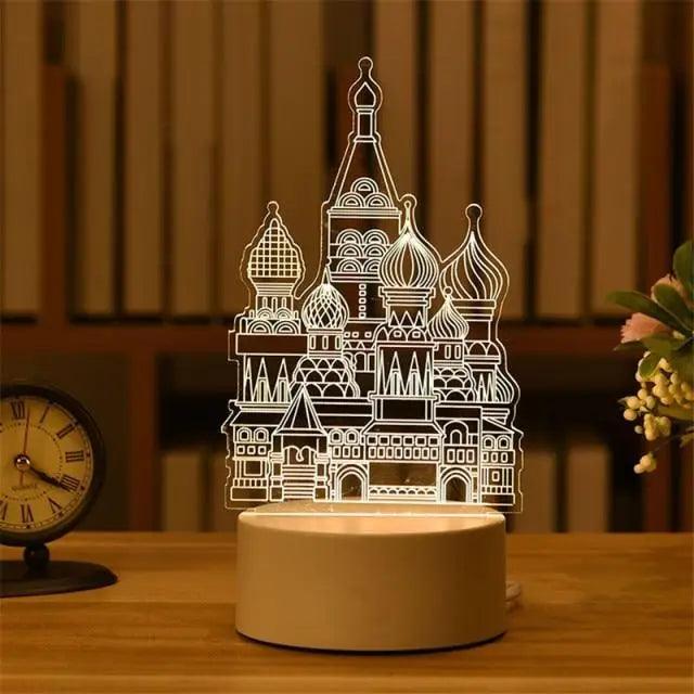 New Sterlling Romantic Love 3D Lamp Heart-shaped Balloon Acrylic LED Night Light Decorative Table Lamp Valentine's Day Sweetheart Wife's Gift