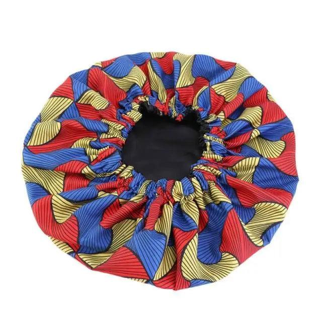 New Stunning Extra Large Satin Lined Bonnet Women Big Size Beauty Print Satin Silk Bonnet Sleep Night Cap Head Cover Bonnet Hat