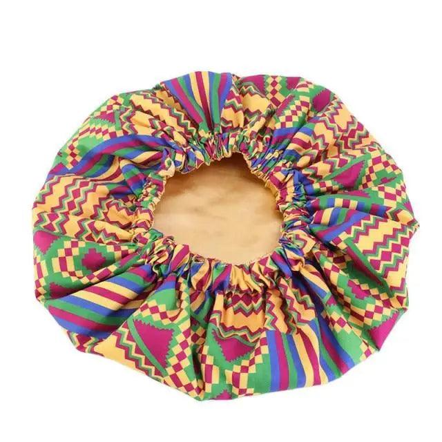 New Stunning Extra Large Satin Lined Bonnet Women Big Size Beauty Print Satin Silk Bonnet Sleep Night Cap Head Cover Bonnet Hat