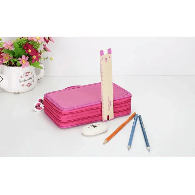 Large Multifunction Pencil Case With Compartments Capacity Pencil Case Colored Pencil Pouch Bag Portable Pencil Holder Stationery Organizer