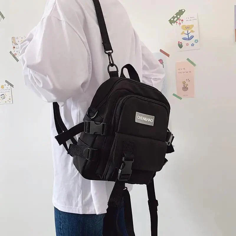 New Trendy Small Canvas Mini Backpack For Women And Girls Anti-theft Shoulder Bag And School Bag For Teenager Girls