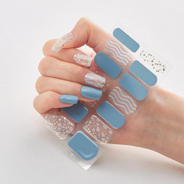 New Year Patterned Nail Decor Nail Polish Nail Art Stickers Full Beauty Sticker for Nails Nail Accessorie Christmas Nail Sticker 3D Nail Art Stickers Decal Slider Template Diy Nail Tool Decorations Nail Art Design Self Adhesive Luxury Designer Nail Sticke