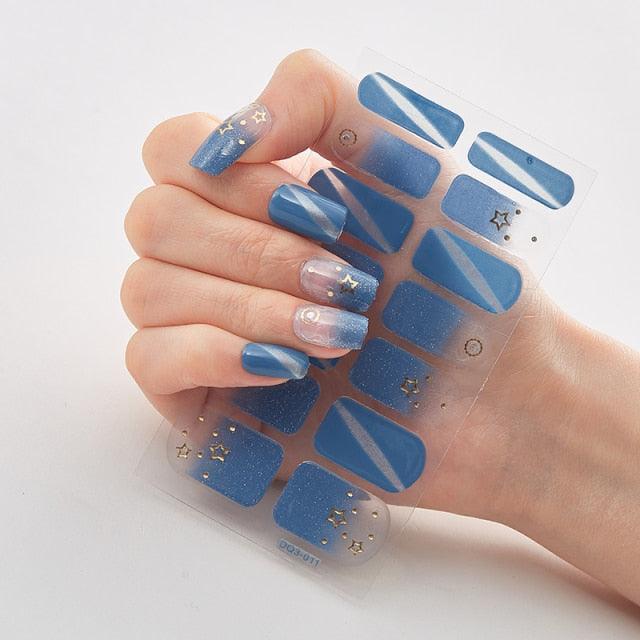 New Year Patterned Nail Decor Nail Polish Nail Art Stickers Full Beauty Sticker for Nails Nail Accessorie Christmas Nail Sticker 3D Nail Art Stickers Decal Slider Template Diy Nail Tool Decorations Nail Art Design Self Adhesive Luxury Designer Nail Sticke