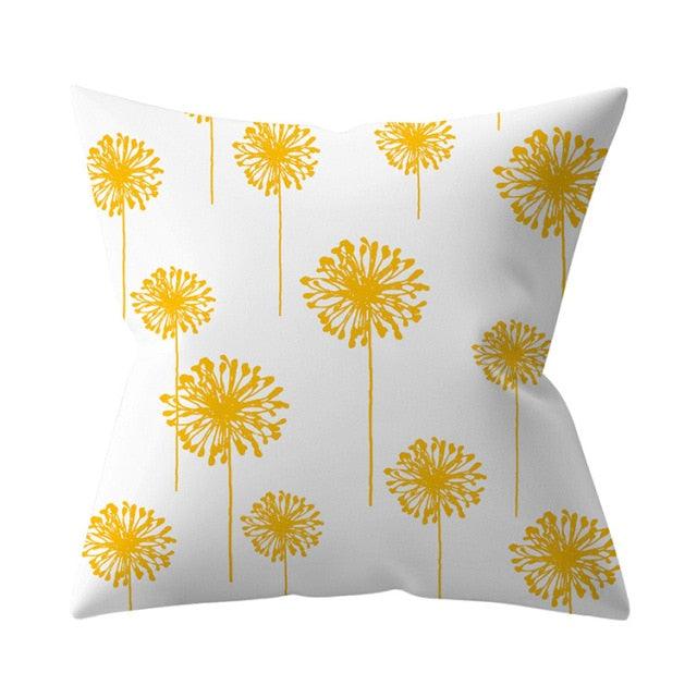 New Yellow Cushion Cases Modern Fashion Abstract Art Decorative Modern Pillow Covers Beautiful Pattern Square Pillow Case Sofa Car Couch Decorative Cover For Pillows 45x45CM