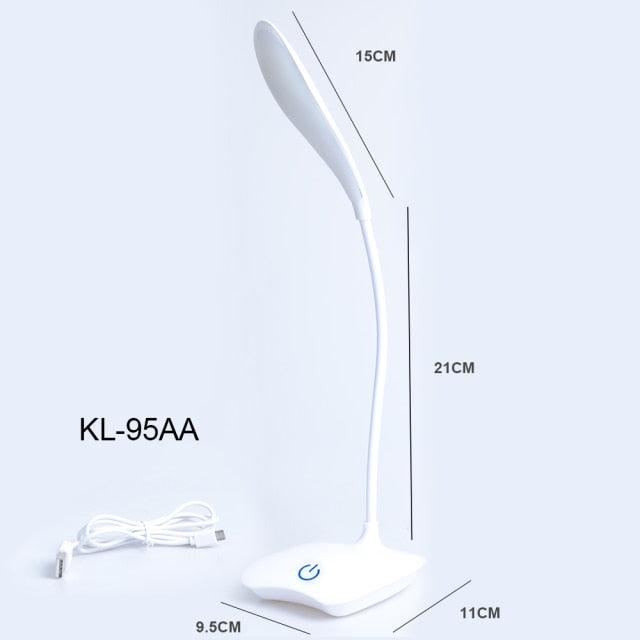 Office Desk LED Table Lamp USB Rechargeable Battery Bright Lamp Eye Care Mini Flex Room Desk Children's Lamp Bedroom Nightstand Decorative Table Lamp Cute Study Lamps for Bedroom Décor