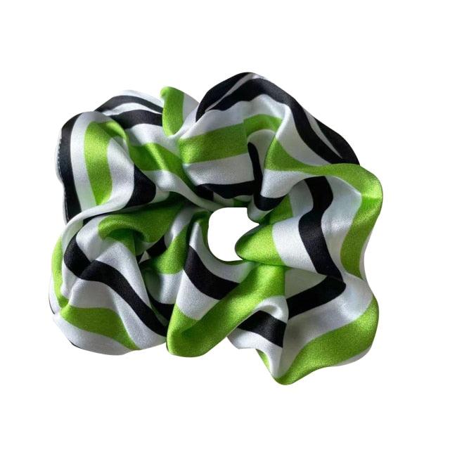 Oversized Scrunchies For Women Solid Headband Silk Rubber Bands Satin Elastic Ties Hair Accessories Ponytail Holder Accessories for Women Girls