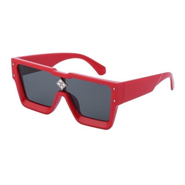 Oversized Square Rimless Shades UV400 Shape Sunglasses For Women New Fashionable New Big Frame Sun Glasses for Female New Latest Attractive Large Flat Top Eyewear For  Unisex