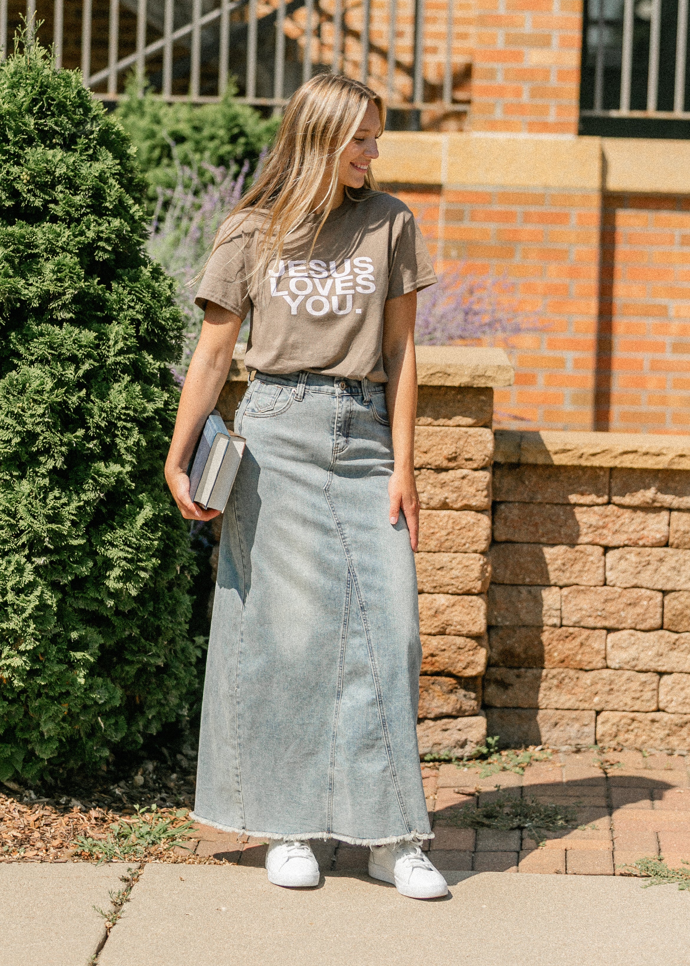Piper A-line Long Denim Maxi Skirt - FINAL SALE