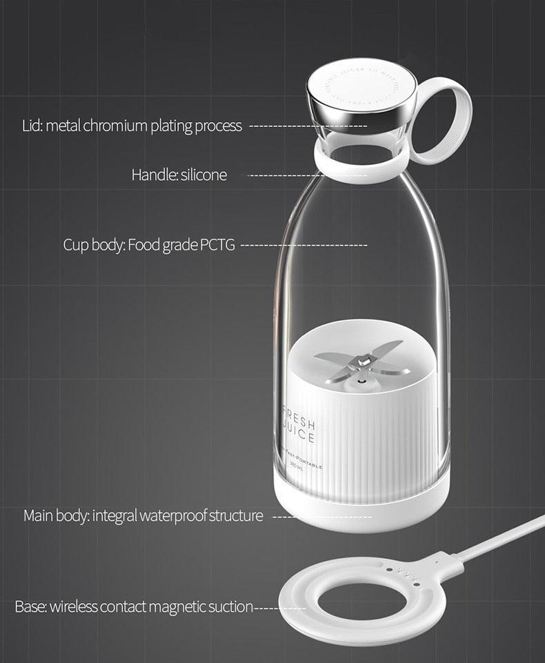 Portable Electric Juicer Blender Usb Mini Fruit Mixers Juicers Fruit Extractors Food Milkshake Multifunction Juice Maker Machine Personal Size Small Blender for Shakes Juice & Smoothies Mini Blender
