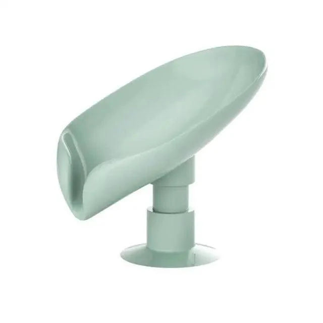 Portable Soap Dish Leaf Shape Soap Holder Leaf Shaped Soap Box Soap Dish For Bathroom Suction Cup Bathroom Storage For Soap Soap Dishes Sponge Container with Suction Cup Leaf Shape Self Draining for Bathroom Kitchen Sink