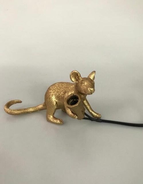 Postmodern Resin Animal Rat Mouse Table Lamp Small Mini Mouse Cute LED Night Lights Home Décor Desk Lights Bedside Lamp Decorative Table Lamp Cute Study Lamps for Bedroom Décor