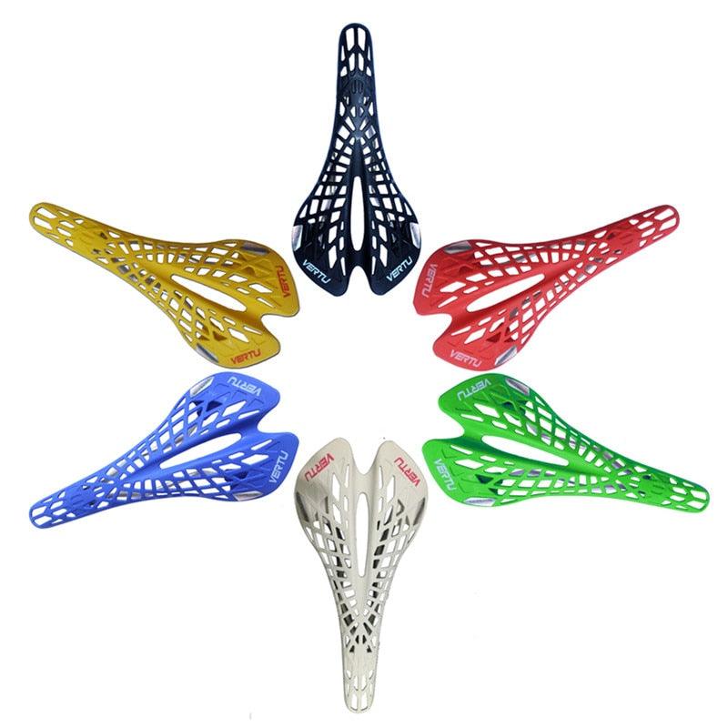 Super Bicycle Saddle Light Plastic Mountain Bike Saddle Seat PVC Cushion Mountain Bike Seat Bicycle Hollow Seat Saddle Carbon Fiber Seat Cushion Cover Lightweight Saddle Bike Accessories