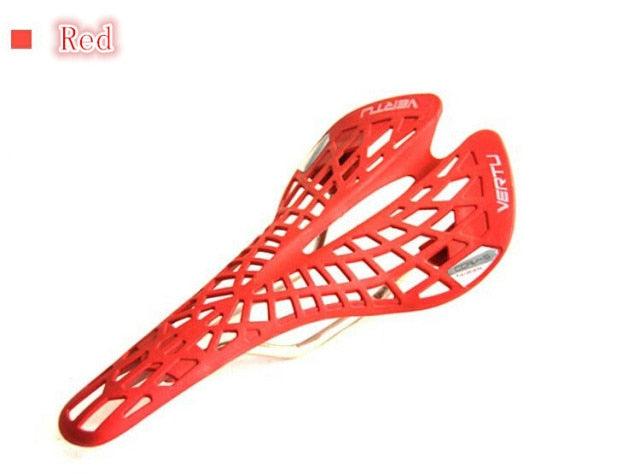 Super Bicycle Saddle Light Plastic Mountain Bike Saddle Seat PVC Cushion Mountain Bike Seat Bicycle Hollow Seat Saddle Carbon Fiber Seat Cushion Cover Lightweight Saddle Bike Accessories