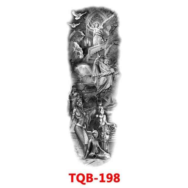 Full Arm Large Size Sleeve Temporary Sticker Dragon Tattoo Waterproof Body Art Realistic 3D Design For Mens