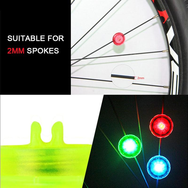 Mini Bicycle Light Colorful LED Bike Light Small Led Wheel Spoke Light Running Bike Spoke Lights Cycling Bike Wheel Lights For Bicycle Decorations Lights For Wheels