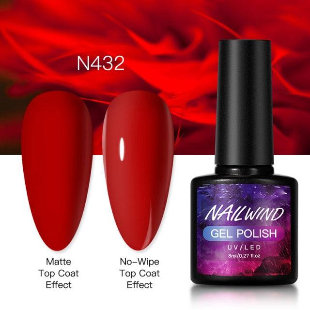 New Womens Fashion Gel Nail Polish UV LED Semi Permanent Matt Glossy Effect Luxury Manicure Design