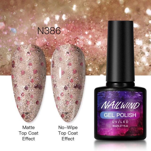 New Womens Fashion Gel Nail Polish UV LED Semi Permanent Matt Glossy Effect Luxury Manicure Design