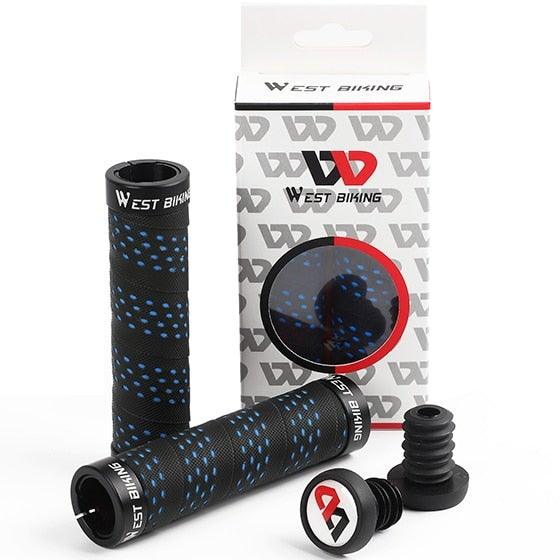 Bicycle Handlebar Grips Cycling Bicycle Accessories Non-Slip Bicycle Handlebar Grips Bike Handle Ergonomic Shockproof Bicycle Handle Grip With Adjustable Aluminum Lock For Mountain Bike