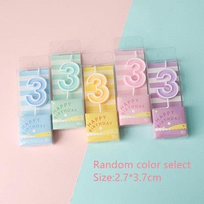 Multiple Color Numbers 0-9  Birthday Candles Cake Topper Insert Creative Birthday Party Number Candles Colorful Birthday Cake 0-9 Candles for Birthday Wedding Anniversary Reunions Theme Party Decoration Dessert Table Candle Ornaments