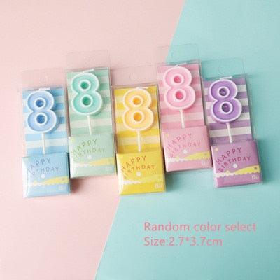 Multiple Color Numbers 0-9  Birthday Candles Cake Topper Insert Creative Birthday Party Number Candles Colorful Birthday Cake 0-9 Candles for Birthday Wedding Anniversary Reunions Theme Party Decoration Dessert Table Candle Ornaments