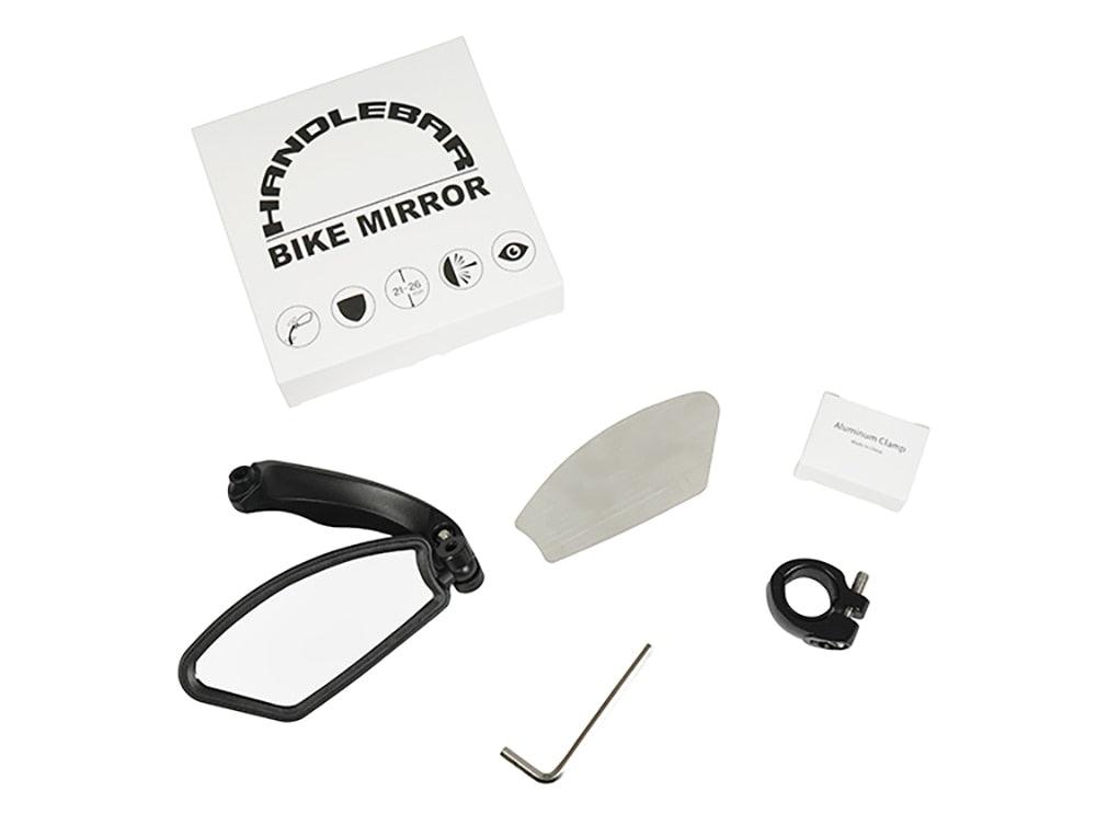 Bike Wide Range Back Sight Reflector Bike Mirror Bicycle Handlebar Rear View Mirror Bike Rear view Mirror Left With Light Reflector Safer No-Shock Bicycle Mirror Rearview Mirror Universal For Bike Bicycle