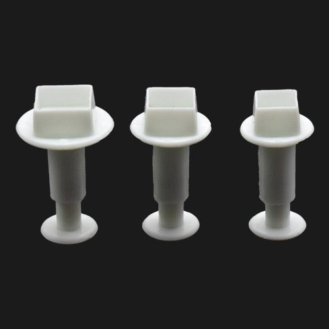 Fondant Cake Cookie Cutter Embossed Ejector Stamp Plunger Mold Kitchen Baking Cake Decorating Tools  Heart Shaped Cookie Mold Hand Press Cookie Dessert Cutter Pastry Decoration Tool Mooncake Maker