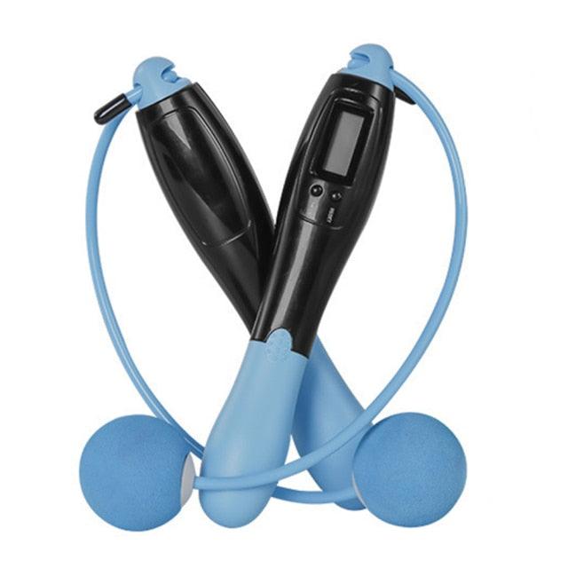 Professional Digital Wireless Calorie Electronic Counter Skipping Rope Sport Weights Exercise Fitness Jump Ropes Workout Weights/Length Digital Counting Skipping Rope With Calorie Counter Exercise Cordless Ball For Fitness Workout Home