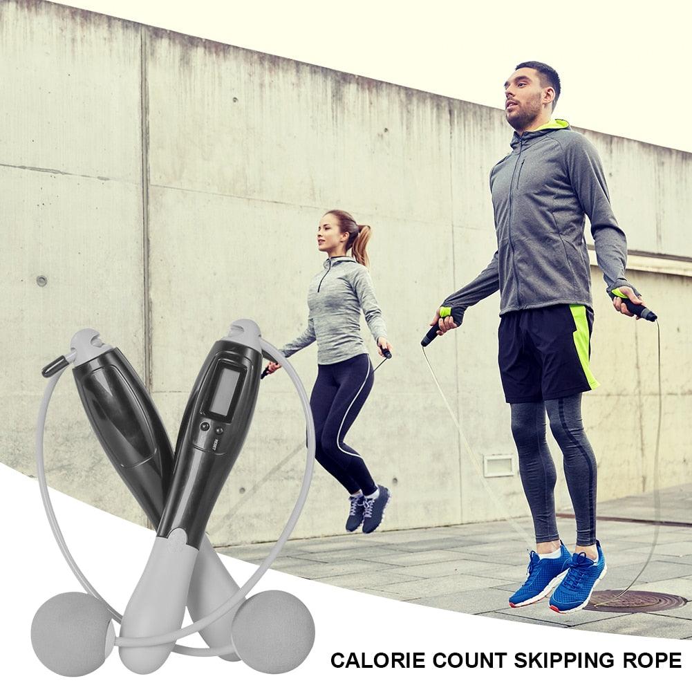 Professional Digital Wireless Calorie Electronic Counter Skipping Rope Sport Weights Exercise Fitness Jump Ropes Workout Weights/Length Digital Counting Skipping Rope With Calorie Counter Exercise Cordless Ball For Fitness Workout Home