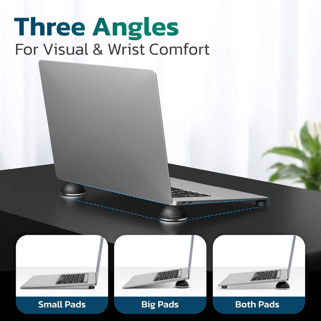 Purely Laptop Cooling Pad Legs Portable Magnetic Ball Opens Into 4 Non-Slip Laptop Stand Legs
