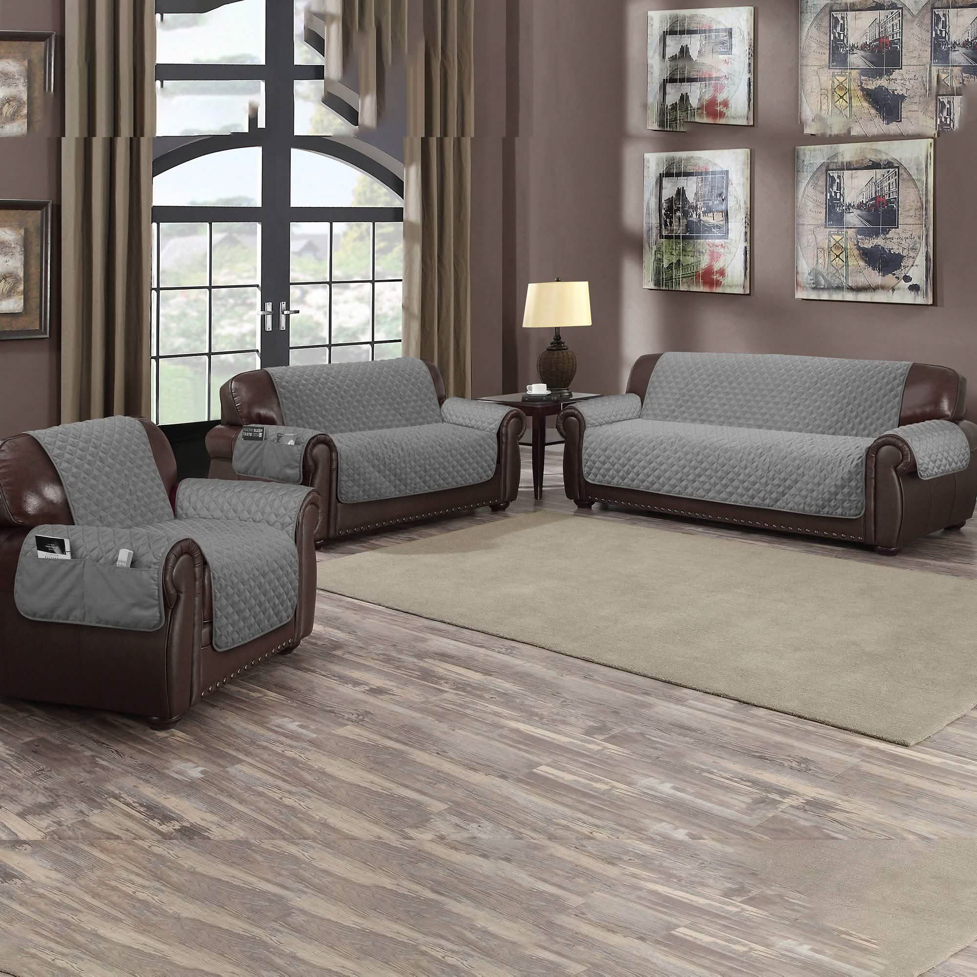 QuickFit Water Resistant Reversible Furniture Protectors with Side Pockets