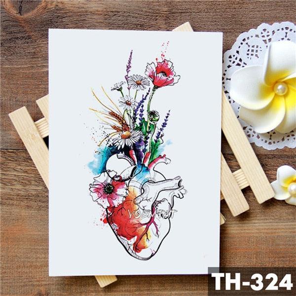 Realistic 3D Wolf Moon Temporary Tattoo Sticker Waterproof Stylish Body New Luxury Animal Tattoo For Men Women