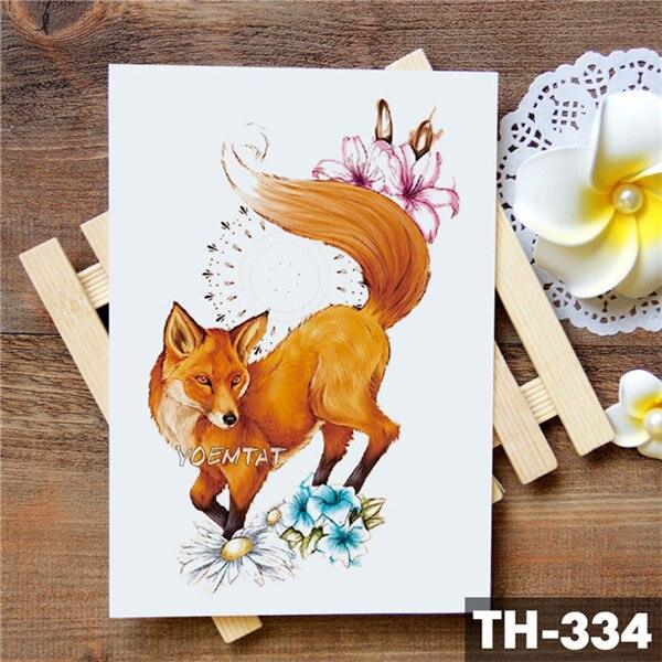 Realistic 3D Wolf Moon Temporary Tattoo Sticker Waterproof Stylish Body New Luxury Animal Tattoo For Men Women