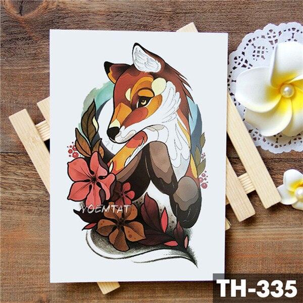 Realistic 3D Wolf Moon Temporary Tattoo Sticker Waterproof Stylish Body New Luxury Animal Tattoo For Men Women